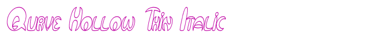 Qurve Hollow Thin Italic